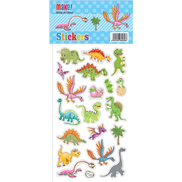 Наклейки для творчества deVENTE Dinosaurs, PVC, карточка 90*160 мм