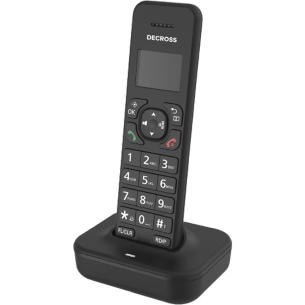 Радиотелефон Dect Decross DC1102B черный АОН 