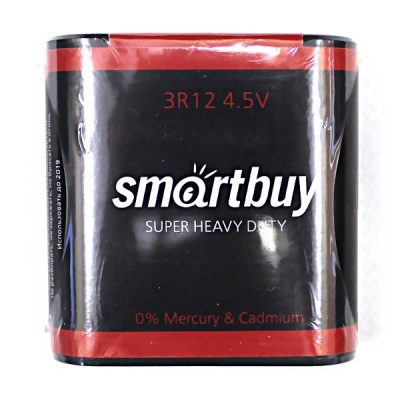 Батарейка солевая 3R12, 4.5 V, т/у, Smartbuy Super Heavy Duty