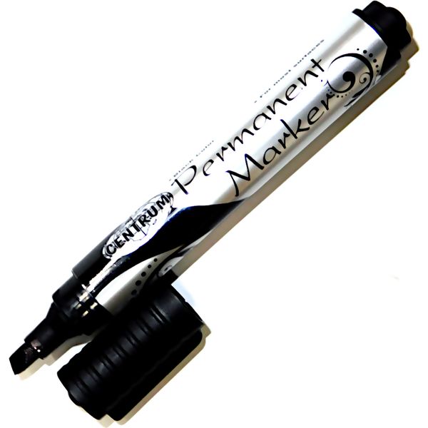 Маркер перманентный, черный, клиновидный, 1-5 мм, Centrum Маркер перманентный, черный, клиновидный, 1-5 мм, Centrum