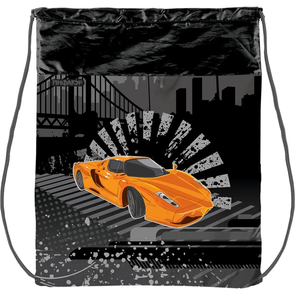 Сумка для сменной обуви ПИФАГОР Оранжевая машина, 41*33 см