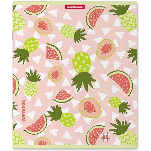 Тетрадь А5, клетка, 48 л., на скобе, 60 г/м², мат. лам., ErichKrause Tropical Sorbet Акция!