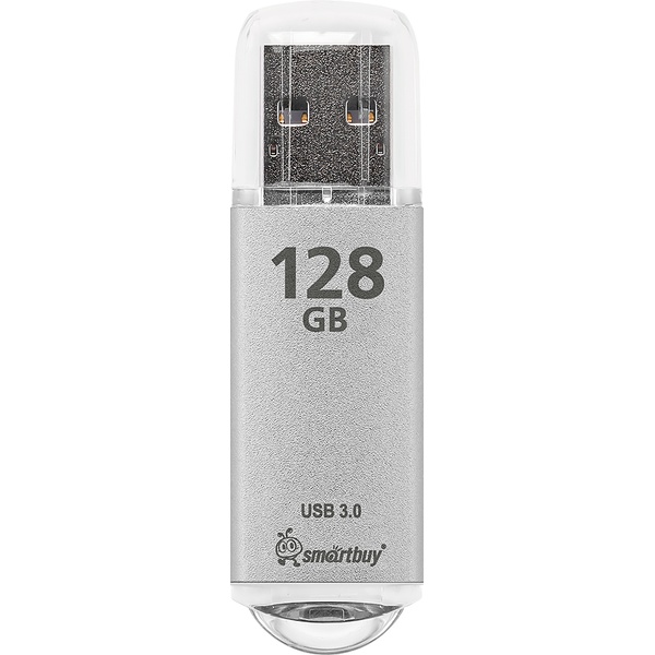 Флеш-накопитель USB 3.0/3.1, 128 ГБ, Smartbuy V-Cut/ Серебро