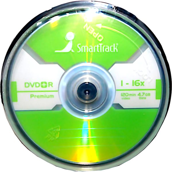 Диск DVD+R, 4.7 ГБ, 16x, Smart Track (кейк-бокс 10 шт.)