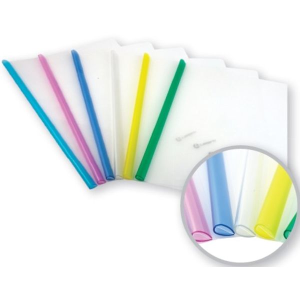 Папка с клипом А4 LAMARK, на 30 листов, 160 мкм, прозрачная, ассорти    Акция!