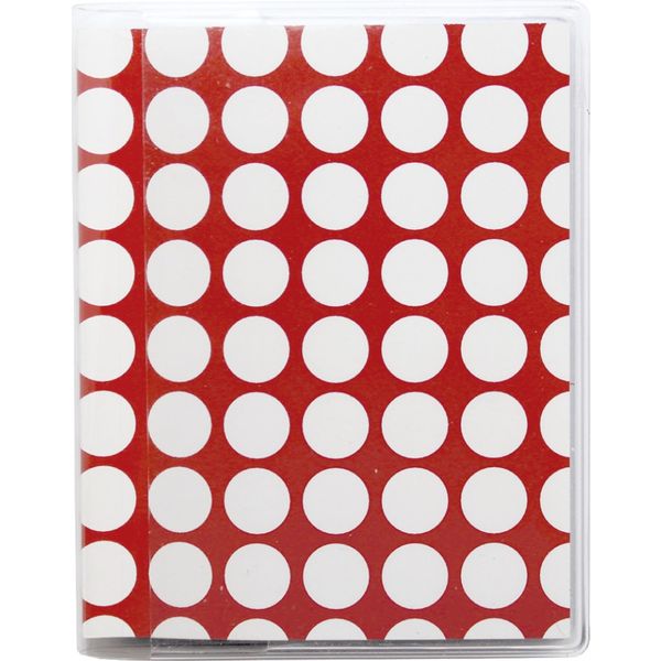 Блокнот на склейке А7, 50 л., линия, 80 г/м², обл. картон + ПВХ карманы, DPSkanc Горох   Акция!