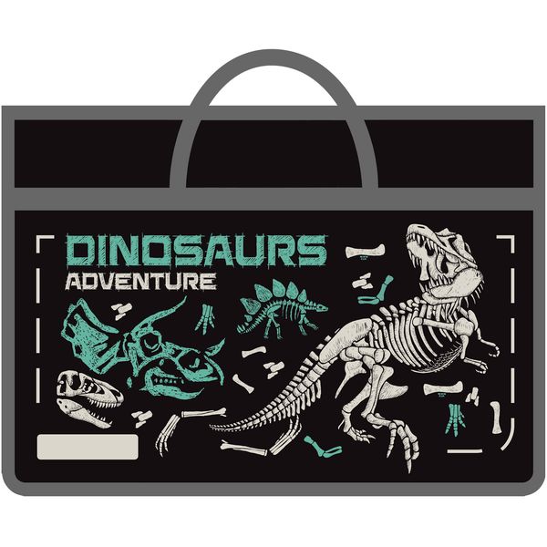 Папка художника, А3, пластиковая, с ручками, на молнии, ПЧЕЛКА Палеонтолог Акция!