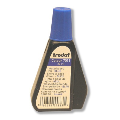 Краска штемпельная TRODAT, 28 мл, на водно-глицерин. основе, синяя