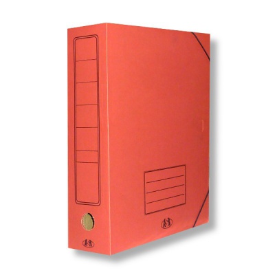 Папка архивная А4, микрогофрокартон, 2 резинки, 75 мм (750 л.), красная, БЛАНКИЗДАТ