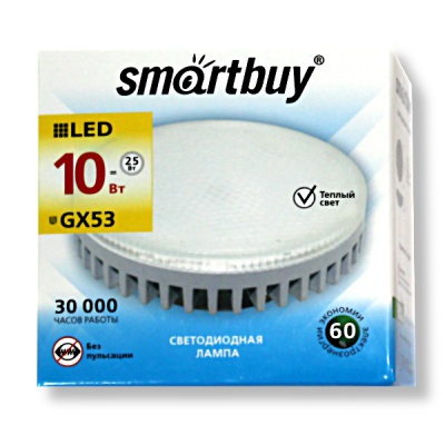   (LED) Smartbuy Tablet 10W/3000K/GX53/. 