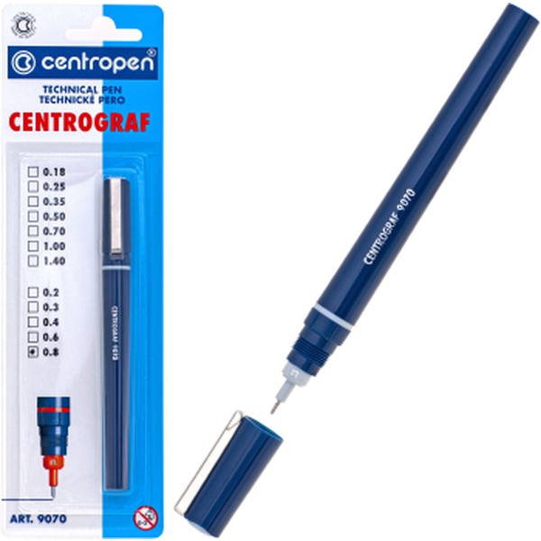 Рапидограф CENTROPEN Centrograf, линия 0.8 мм, уп/блистер