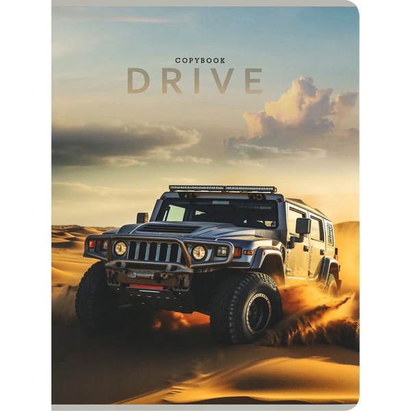 Тетрадь А4, клетка, 96 л., на скобе, 60 г/м² софт-тач, с/углы, Collezione Серебристый внедорожник