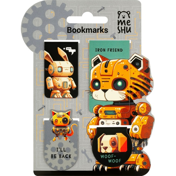 Закладки магнитные, 90*130 мм, набор 4 шт. MESHU Iron friend