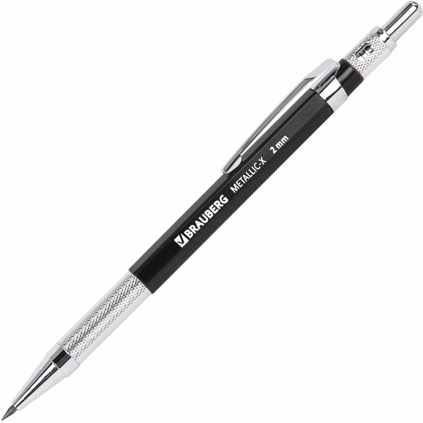 Карандаш механический цанговый 2 мм, HB,  "METALLIC X-20", металлические детали*