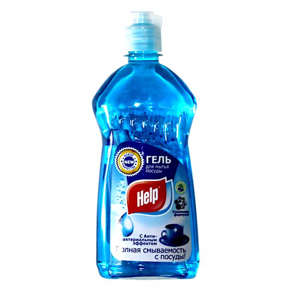 Средство для мытья посуды Help Антибактериальный, гель, флип-топ, 500 мл