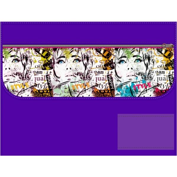 Папка для труда А4, на липучке, раскладная, 1 ручка, текстиль, органайзер, ПЧЕЛКА Современный стиль