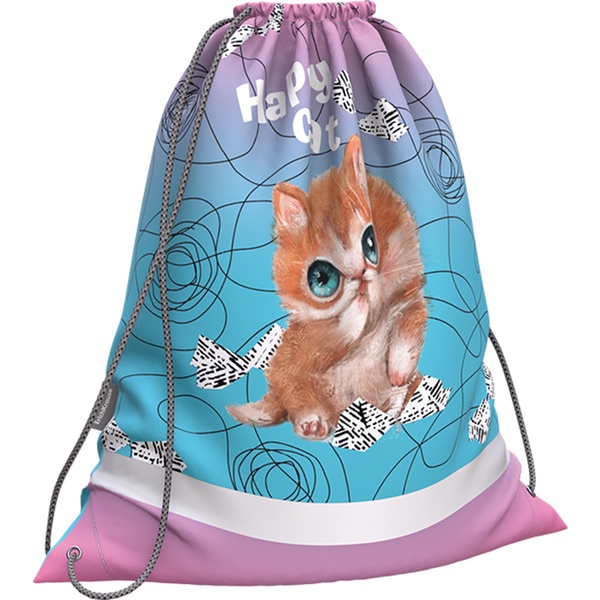 Сумка для сменной обуви ErichKrause Playful Kitten, 44*36.5 см, светоотраж. элементы Сумка для сменной обуви ErichKrause Playful Kitten, 44*36.5 см, светоотраж. элементы