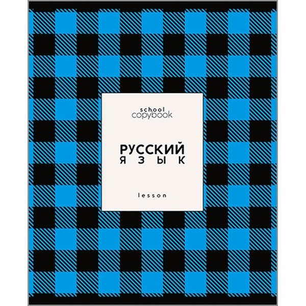 Тетрадь предметная 48 л., линия, 60 г/м², обл. мел. картон, КТС-ПРО Яркая клетка_Русский язык