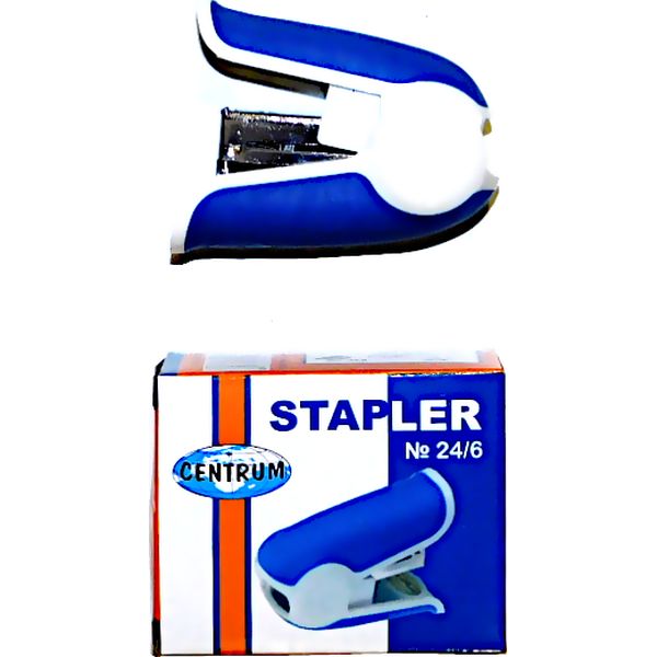 Степлер mini № 24/6 до 12 л. CENTRUM, 2 типа скрепления, ассорти 2 цвета Акция!