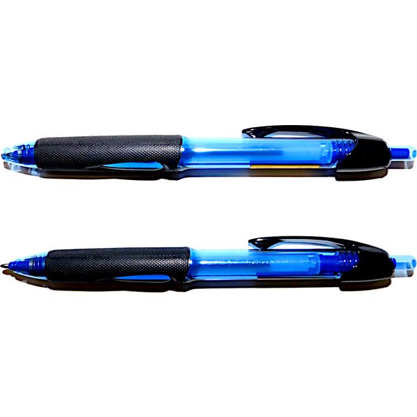 Ручка шариковая автомат., синяя, 1.0 мм, эрг. грип, тон. корп., UNI Power tank SN-220