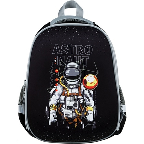 Ранец ArtSpace School Friend Astronaut 39*30*18см, 2 отделения, 2 кармана, анатомическая спинка, + пенал, мешок для обуви черный Ранец ArtSpace School Friend Astronaut 39*30*18см, 2 отделения, 2 кармана, анатомическая спинка, + пенал, мешок для обуви черный