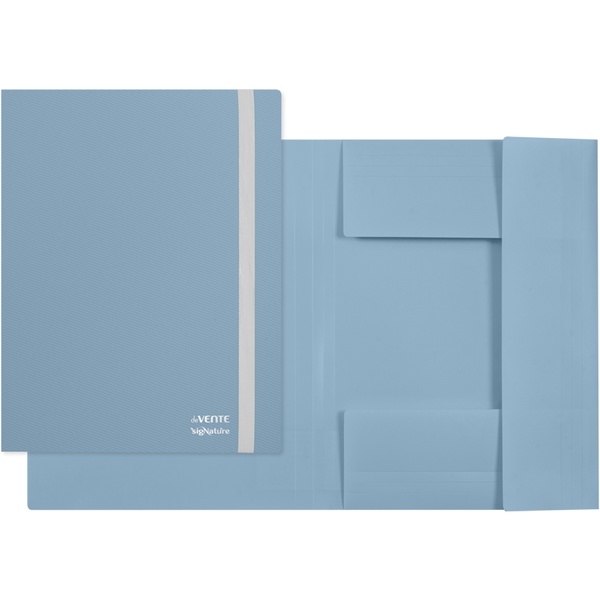 Папка на резинке, А4, PP 650 мкм, "текстиль", вн. карман, deVENTE sigNATURE_сумеречно-синяя 