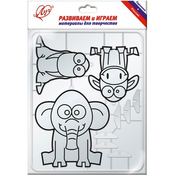 Трафареты для рисования красками по стеклу Слон и компания
