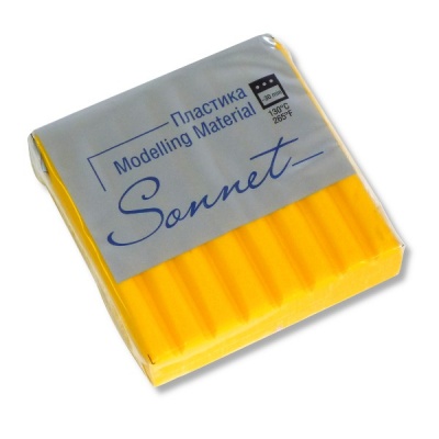 Пластика (полимерная глина) СОНЕТ, запекаемая, 56 г, лимонная