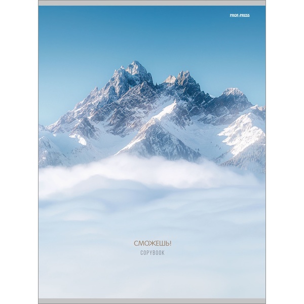 Тетрадь А4, клетка, 80 л., на скобе, 60 г/м², мел. картон, Prof-Press Сможешь!