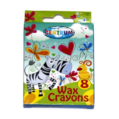 Мелки восковые 8 цветов, круглые, CENTRUM (к/к)