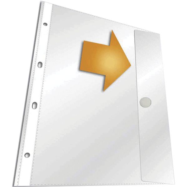 Папка-конверт на кнопке, А4, PVC 140 мкм, прозрачная, перфорир. корешок, deVENTE Папка-конверт на кнопке, А4, PVC 140 мкм, прозрачная, перфорир. корешок, deVENTE