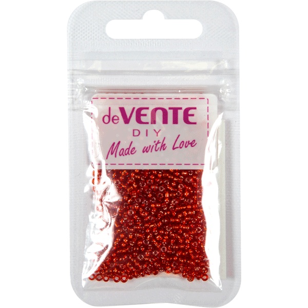Бисер круглый Ø2 мм, 10 г, цв.: красный, deVENTE DIY Metallic