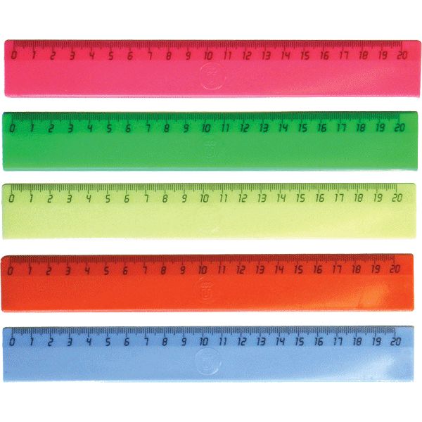 Линейка 20 см, пластиковая, непрозрачная, ассорти 5 цветов, deVENTE Air Fluo Линейка 20 см, пластиковая, непрозрачная, ассорти 5 цветов, deVENTE Air Fluo