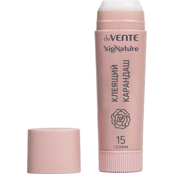 Клей-карандаш 15 г, PVP основа, вр. фикс. 2-3 мин., deVENTE sigNATURE_ПУДРОВЫЙ