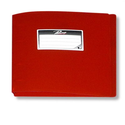 Папка на 4-х кольцах, А5,  PP 700 мкм, "песок", 25 мм, РЕГИСТР_ассорти (горизонт. ориентация)