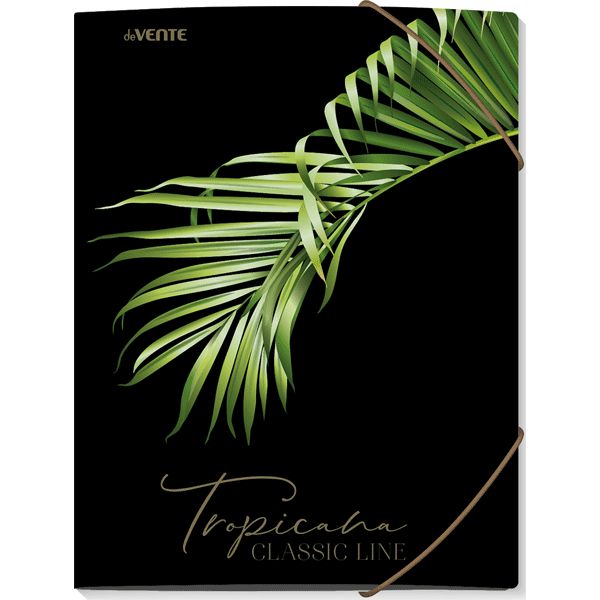Папка на резинках, А4, PP 400 мкм, "песок", тисн. ф., deVENTE Tropicana
