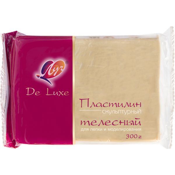 Пластилин скульптурный ЛУЧ De Luxe, телесный, 300 г, в и/уп. Пластилин скульптурный ЛУЧ De Luxe, телесный, 300 г, в и/уп.