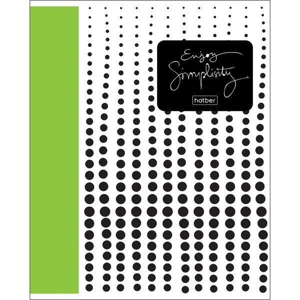 Тетрадь А5, клетка, 48 л., на скобе, 60 г/м², пласт. обл., тисн., Hatber Наслаждайся (акционный товар)