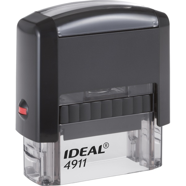 Штамп текстовый "ОПЛАЧЕНО", автомат., оттиск 38*14 мм, пласт. корпус_черный, IDEAL