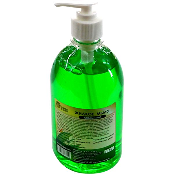 Мыло жидкое ALBERO D'ORO Cream Soap_Алоэ, 500 мл (помп. дозатор)