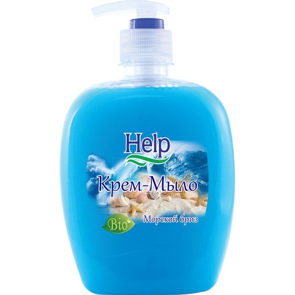 Крем-мыло HELP Морской бриз, 300 мл (помп. дозатор)