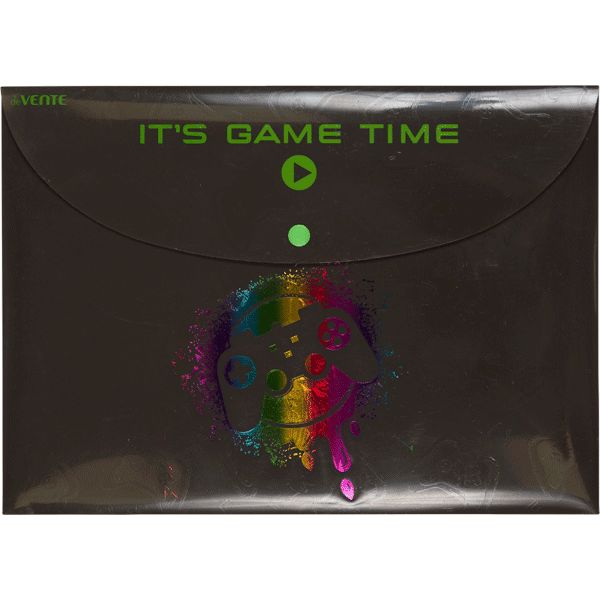 Папка-конверт на кнопке, А4, PP 300 мкм, непрозрачная, deVENTE It's Game Time Папка-конверт на кнопке, А4, PP 300 мкм, непрозрачная, deVENTE It's Game Time