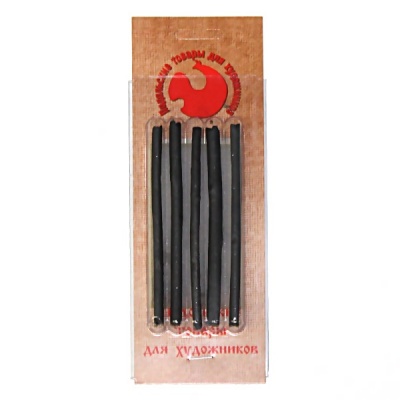 Уголь для рисования ПОДОЛЬСК-АРТ-Центр, 5 шт., прессованный, в блистере Акция!