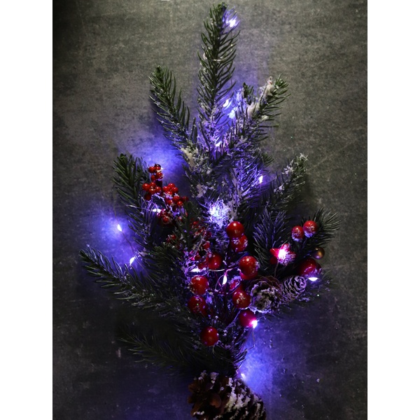 Гирлянда-проволока диодная "световая нить", 1.9 м, 20 ламп фиолетового света, питание 2* CR2032 Акция!