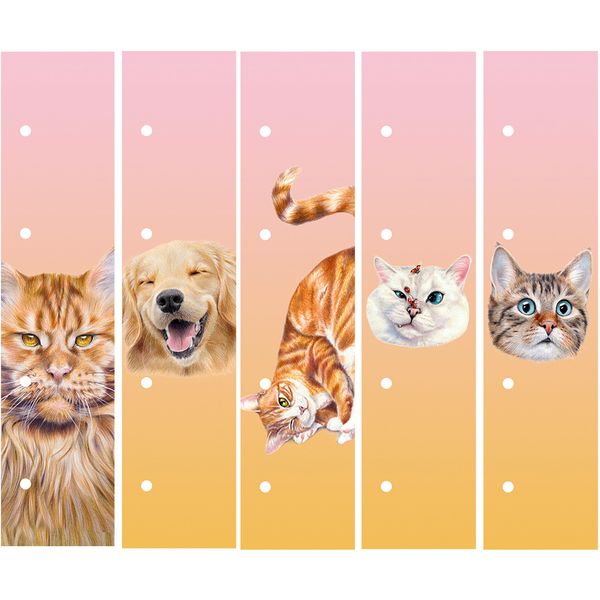 Закладки-разделители картонные, 210*45 мм, перфорация д/колец, набор 5 шт., Listoff Комплект №5