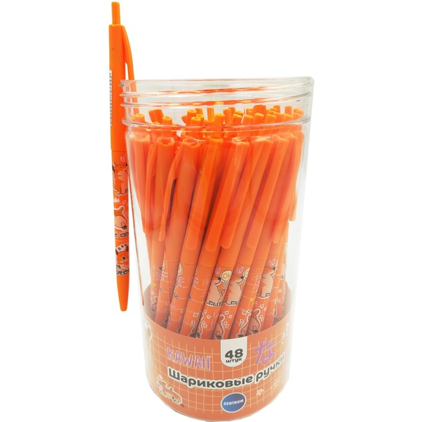 Ручка шариковая автомат., синяя, 0.7 мм, круг. корпус, софт-тач, CENTRUM Каваи корги