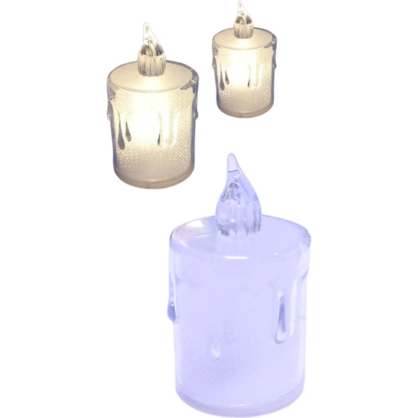 Свеча LED "Столбик" h=6 см, перламутровая, теплый свет