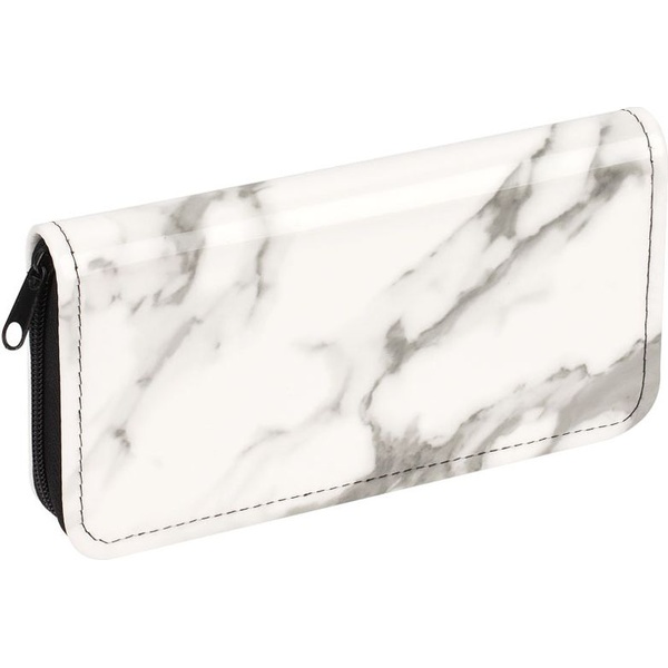 Пенал 1 отд., на молнии, 190*100*15 мм, ПВХ, ArtSpace My Space_белый мрамор  Акция!