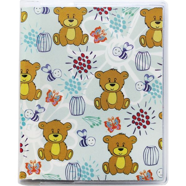 Блокнот на склейке А7, 50 л., линия, 80 г/м², обл. картон + ПВХ карманы, DPSkanc Мишки   Акция!