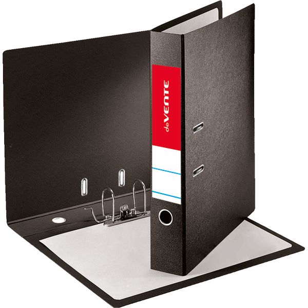 Папка–регистратор А3, 75 мм/500 л., PVC 2-сторон., карман, deVENTE_черная (разобранная) Акция!